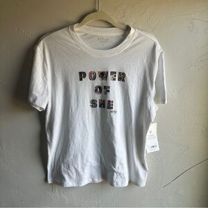 NWT Athleta Power of‎ She Daily Relaxed Artist Graphic Tee Size S